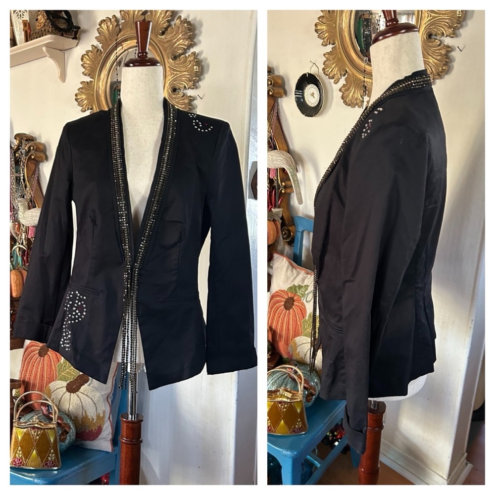 Black Rhinestone Jacket - Picture 3 of 16